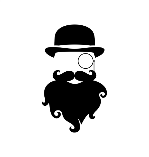 500x526 Long Beard Hipster Head Portrait Vector Set Free Download