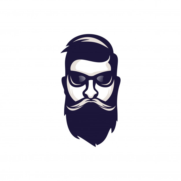 626x626 Macho Bearded Logo Vector Premium Download