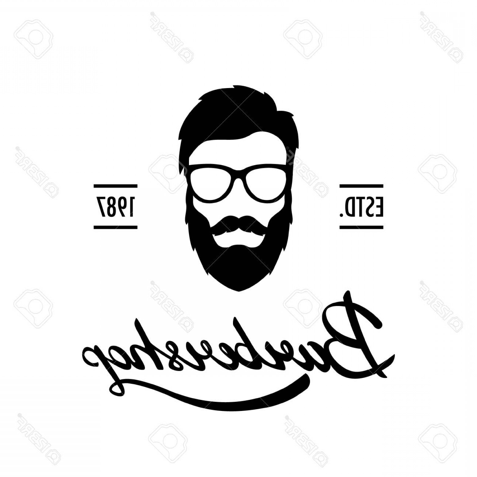 1560x1560 Photostock Vector Barber Shop Logo Or Label Portrait Of Man
