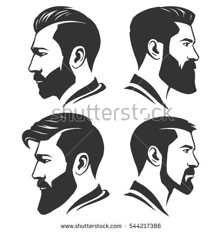 450x470 Silhouette Face Beard
