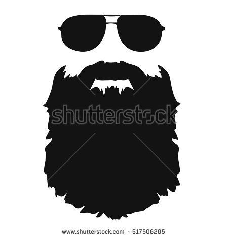 450x470 Bearded Hipster Face Black Silhouette Vector Illustration Anan