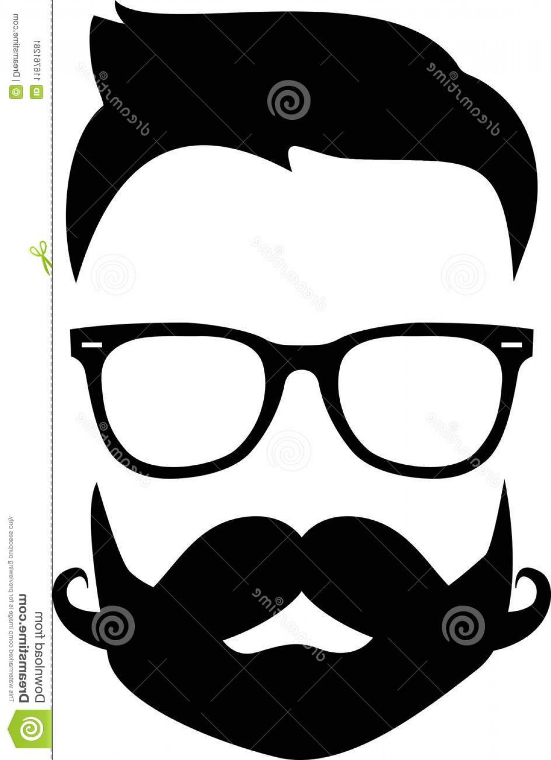 1132x1560 Hipster Man Silhouette Vector Beard Mustache Glasses Hipster Style