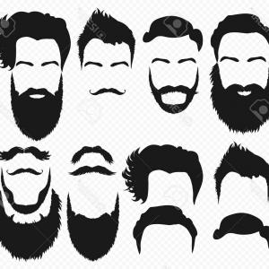 300x300 Mens Hair Silhouette Vector Hair And Beard Shapes Design