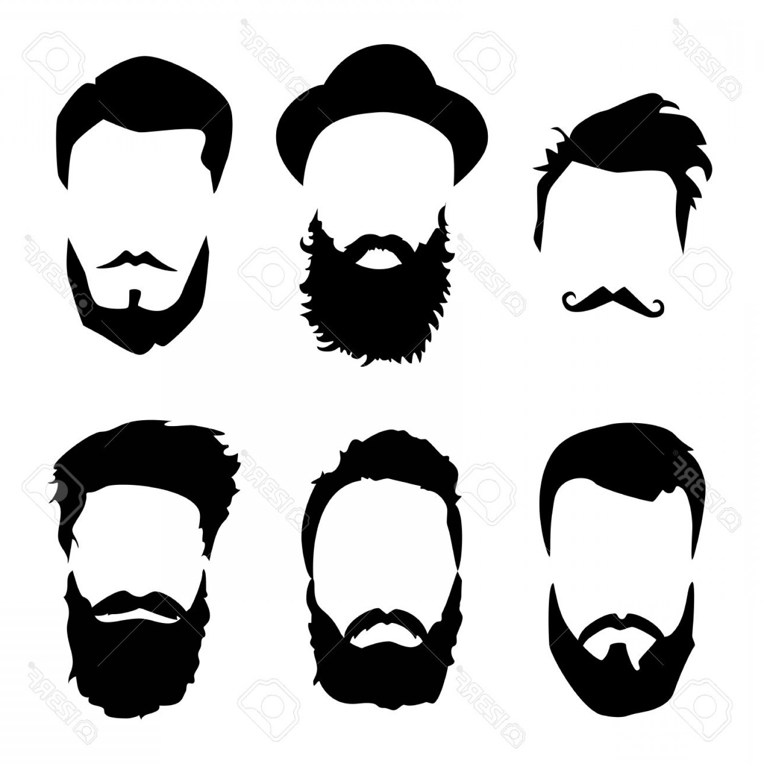 Beard Silhouette Vector at Vectorified.com | Collection of Beard ...