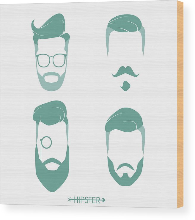 656x740 Set Of Hipster Man Haircuts, Beards, Mustaches Simple Design