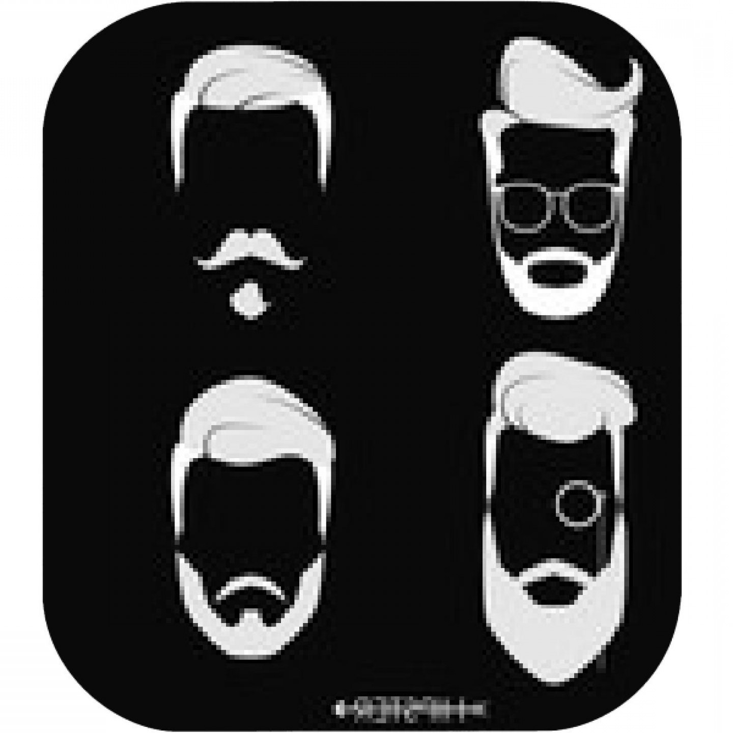 1440x1440 Set Of Hipster Man Haircuts Beards Mustaches Simple Design