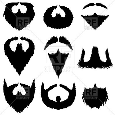 400x400 Set Of Mustaches And Beards Vector Image Of People