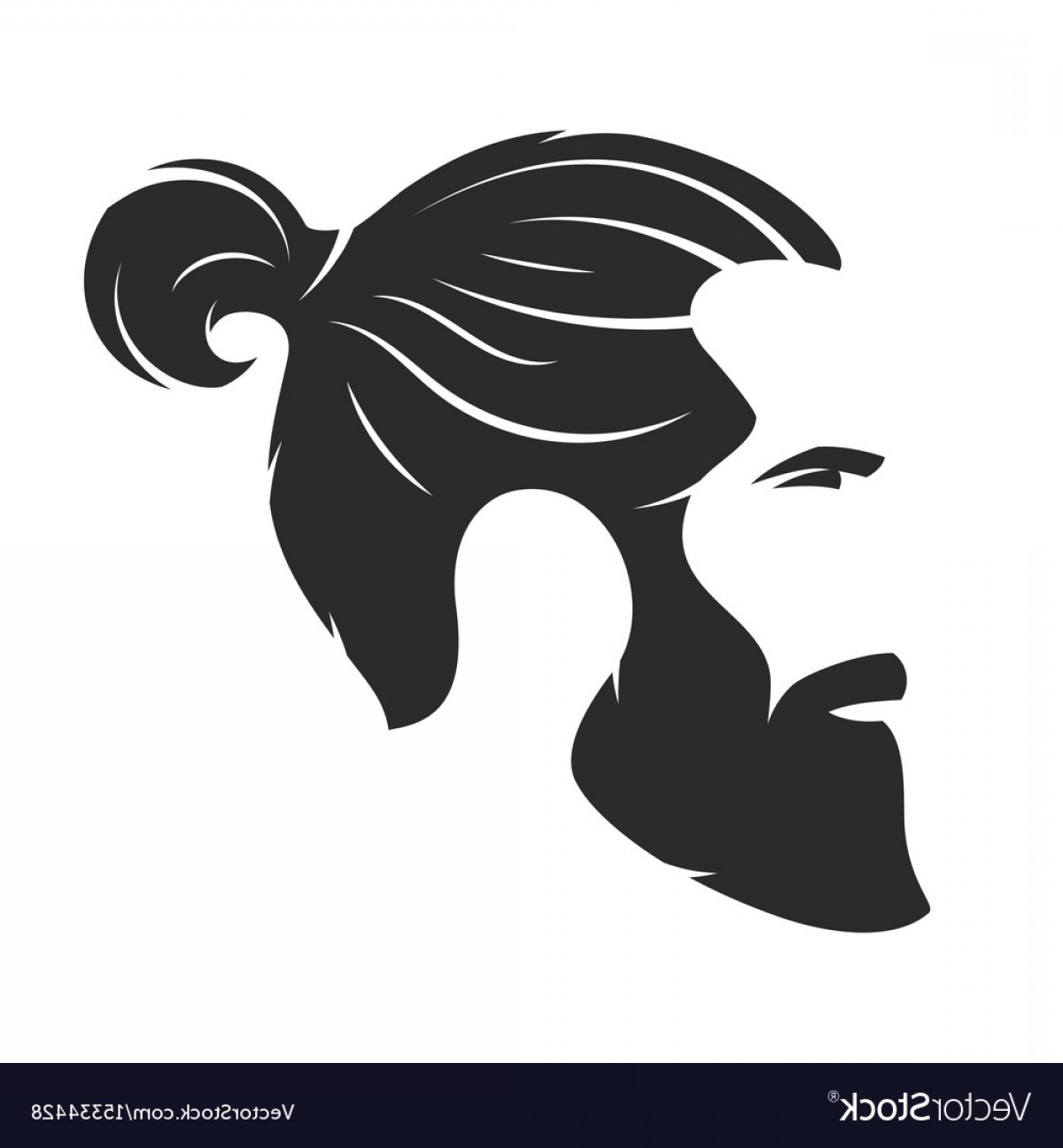 1200x1296 Silhouette Of A Bearded Man Hipster Style Barber Vector Lamaison