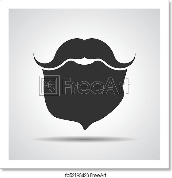 Free Art Print Of Mustache With Beard 561x581 Free Art Print Of Mustache With Beard