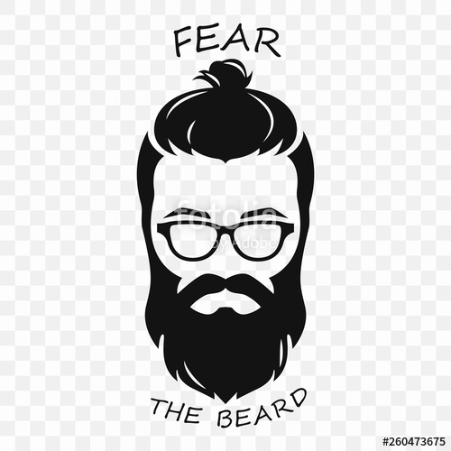 500x500 Silhouette Of A Bearded Hipster Bearded Men, Avatar, Hipster