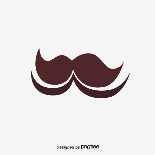 640x640 Vector Black Cartoon Beard, Vector Beard, Black Mustache, Cartoon