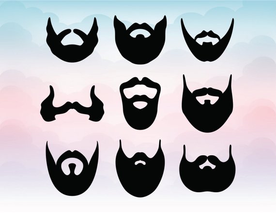 570x439 Beard Vectors Gentleman Silhouettes Pdf Dxf Png