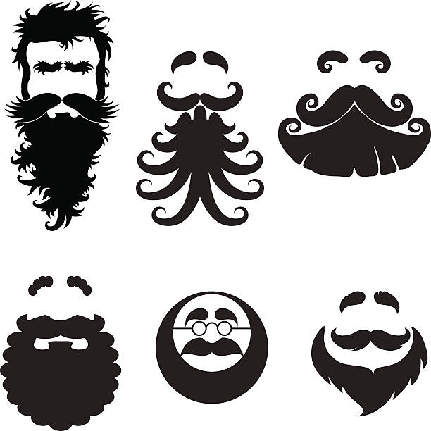 612x612 Beard Clipart Vector