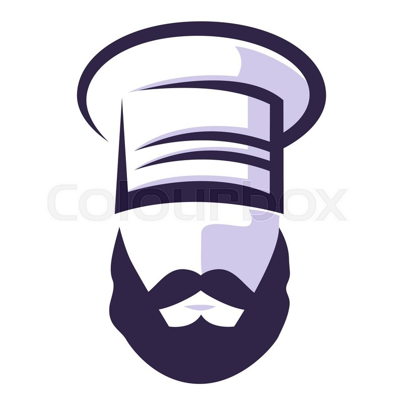 800x800 Chef With Mustache And Beard Vector Stock Vector Colourbox