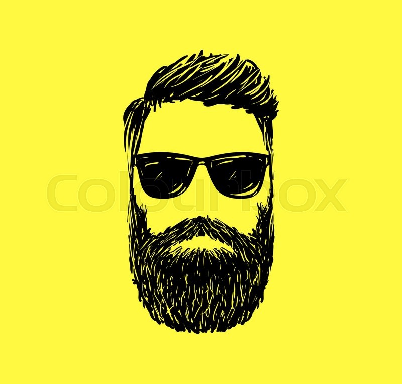 800x764 Hipster Fashion Man Hair And Beards, Stock Vector Colourbox