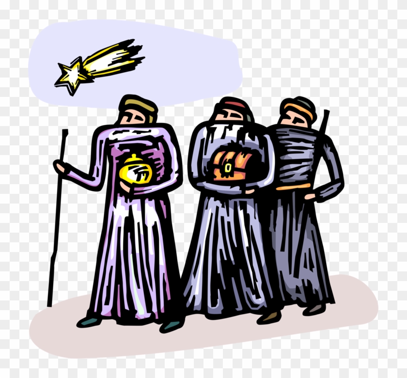 840x780 Vector Illustration Of Magi Three Wise Men Bearing