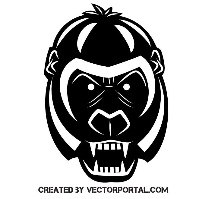 Gorilla Beast Vector Clip Art 660x660 Gorilla Beast Vector Clip Art