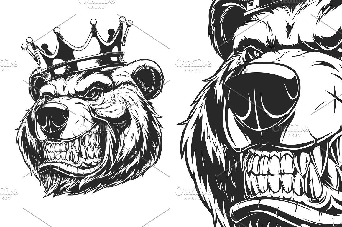 Head Of A Ferocious Bear Mascot Illustration Grizzly Nature 1160x772 Head Of A Ferocious Bear Mascot Illustration Grizzly Nature