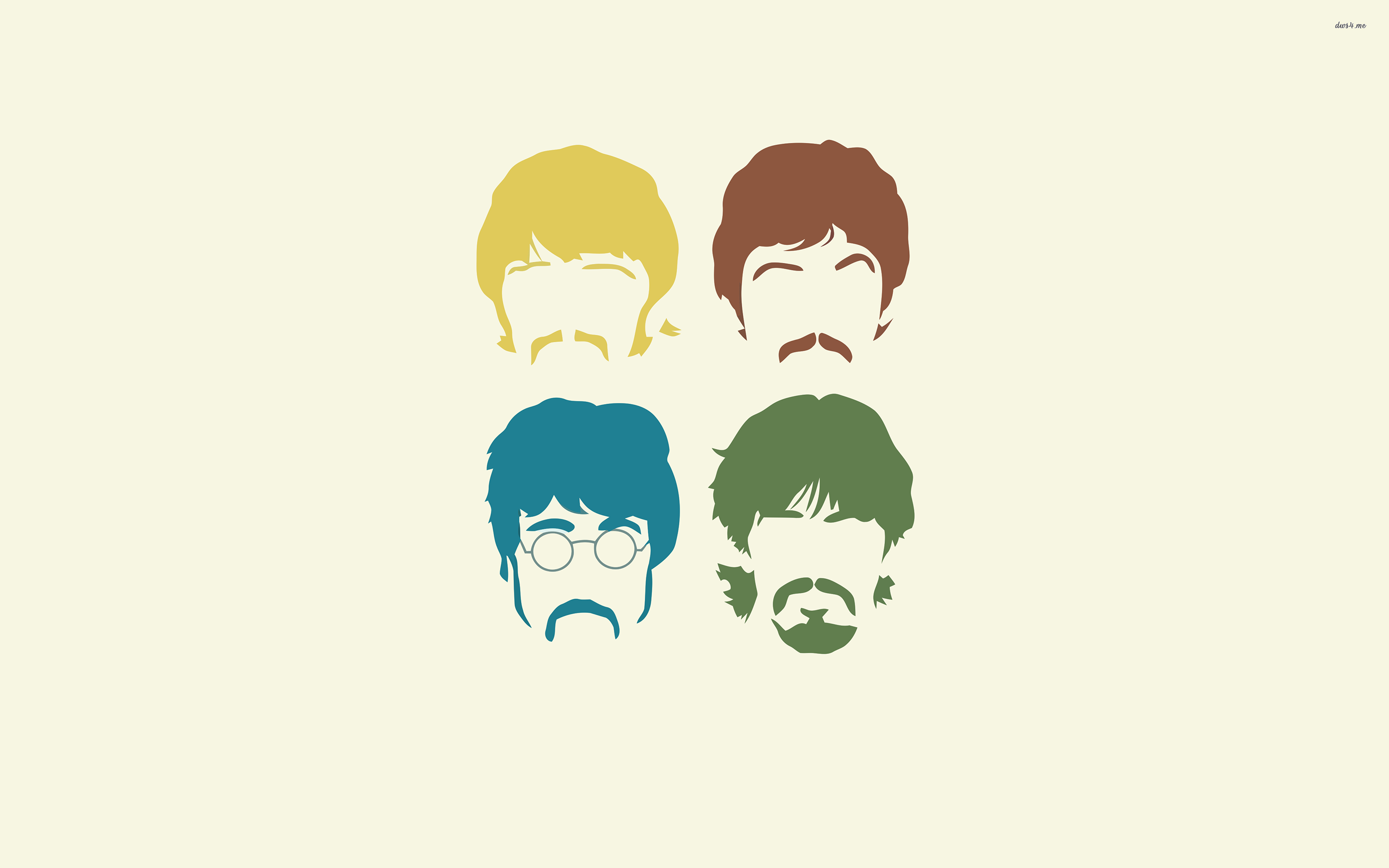 2880x1800 Minimalistic Beatles Wallpaper