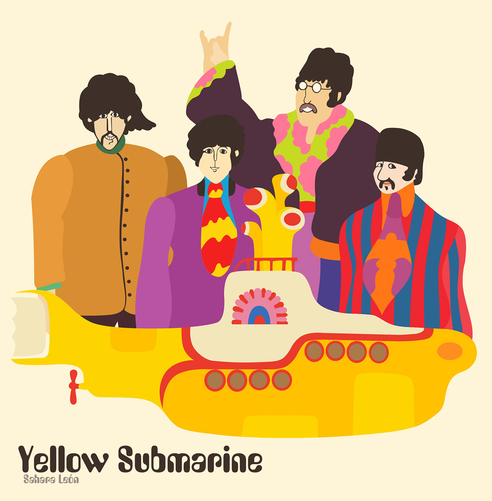1000x1018 Yellow Submarine The Beatles Vector Sahara