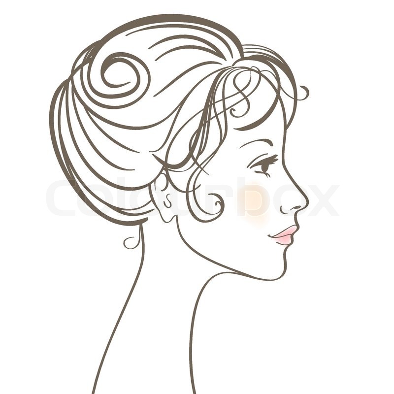 800x800 Beauty Women Face Vector Illustration Stock Vector Colourbox