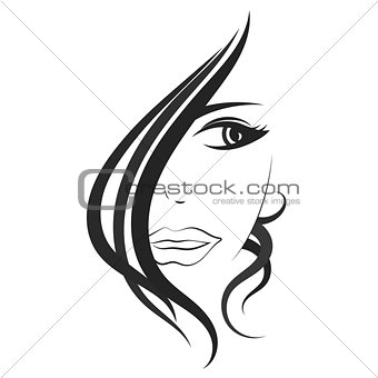 340x340 Image Beautiful Girl Face Vector From Crestock Stock Photos