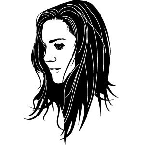 300x300 Beautiful Girl Face Vector