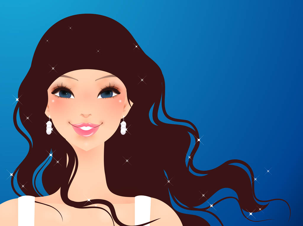 1024x765 Beautiful Fashion Girl Vector Art Graphics