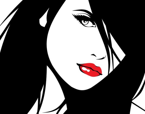 600x474 Beautiful Woman Drawing Closeup Cartoon Design Free Vector