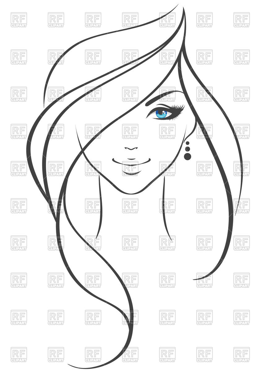 866x1200 Beautiful Woman Outline Vector Image Of People Sonneon