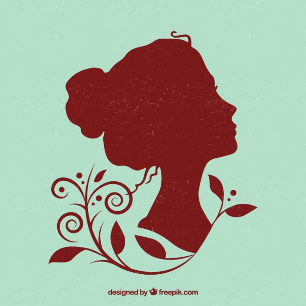 626x626 Beautiful Woman Silhouette Vector Free Download