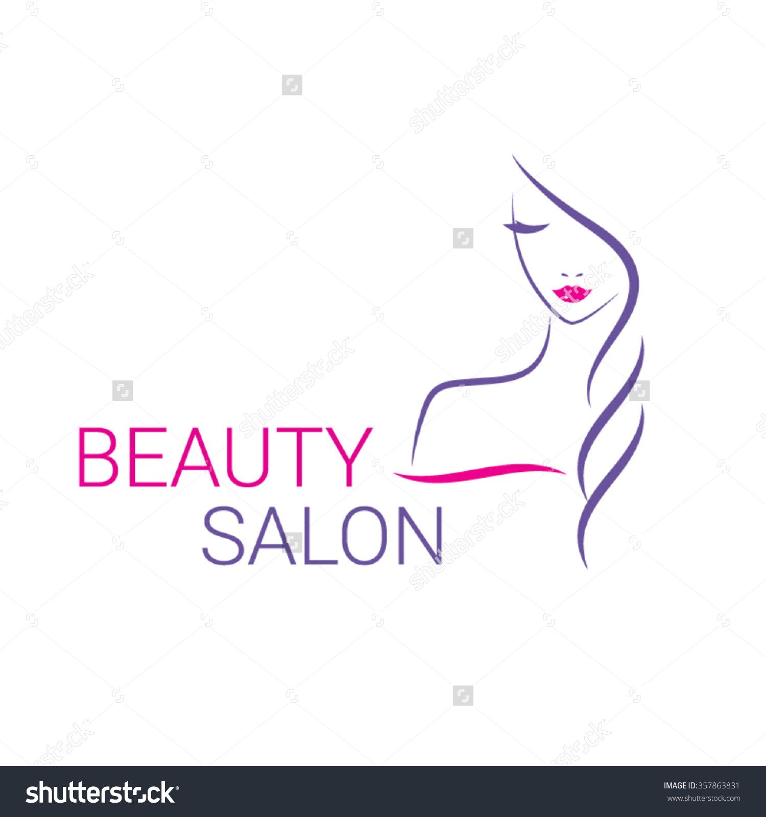 1500x1600 Beautiful Woman Vector Logo Template For Hair Or Beauty Salon