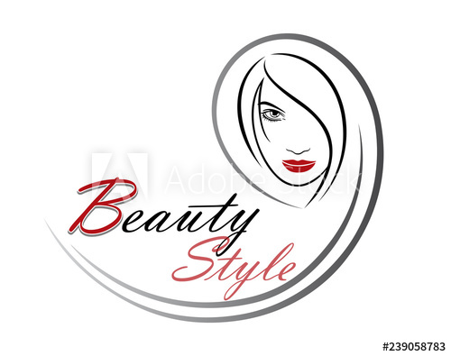 500x395 Beautiful Woman Vector Logo Template For Hair Salon, Beauty Saloon