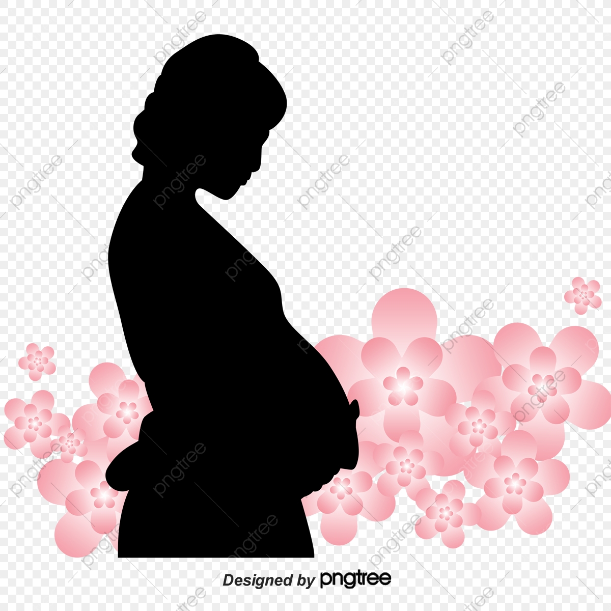 1200x1200 Beautiful Pregnant Woman Silhouette Vector, Woman Vector