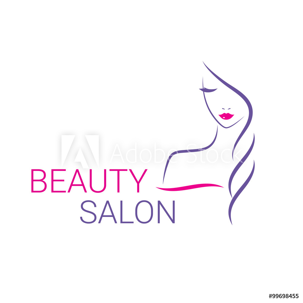 1000x1000 Fotografie, Obraz Beautiful Woman Vector Logo Template For Hair