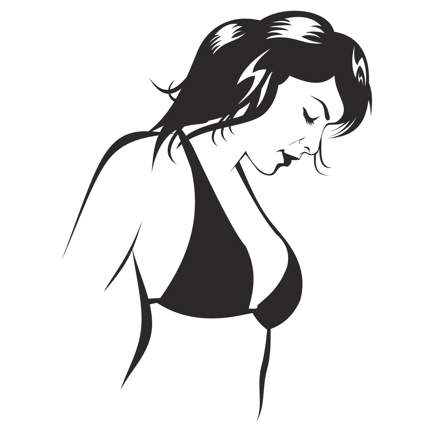 1500x1500 Vector For Free Use Beautiful Woman Vector