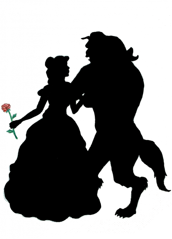 700x970 Beauty And The Beast Silhouette Png Vector, Clipart