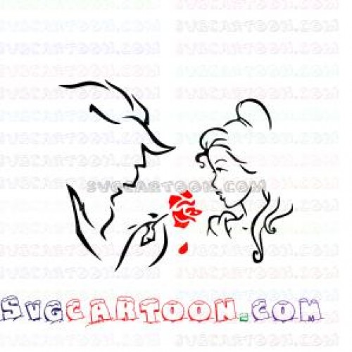 500x500 Beauty And The Beast Silhouette Dxf Pdf Png