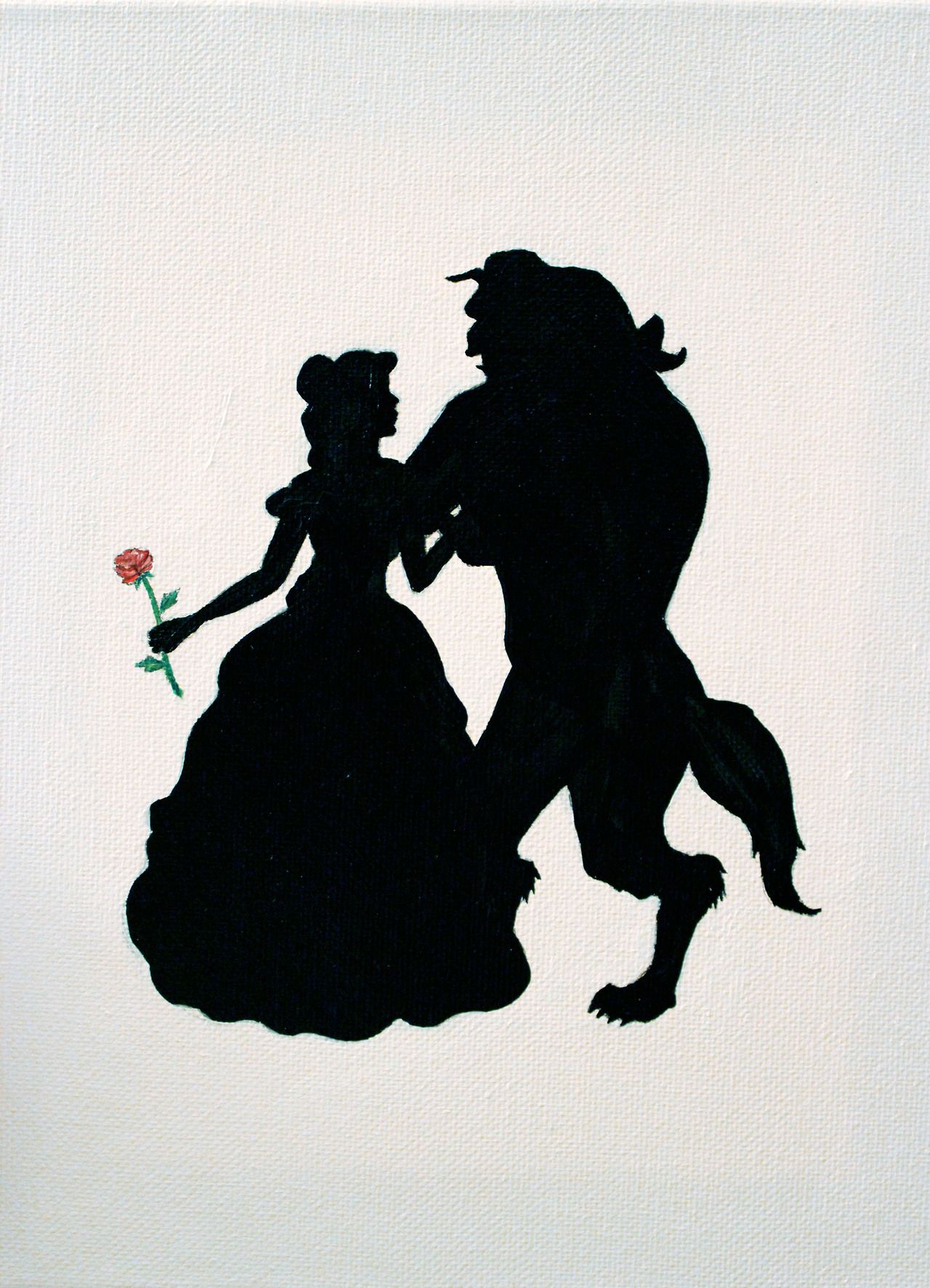 1280x1773 Beauty And The Beast Silhouette