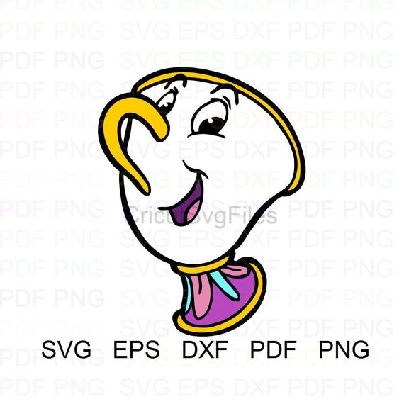570x570 Chip Potts Beauty And The Beast Vector Clipart Dxf Pdf Etsy