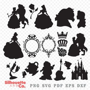 300x299 Cricut Beauty, The Beast Silhouette