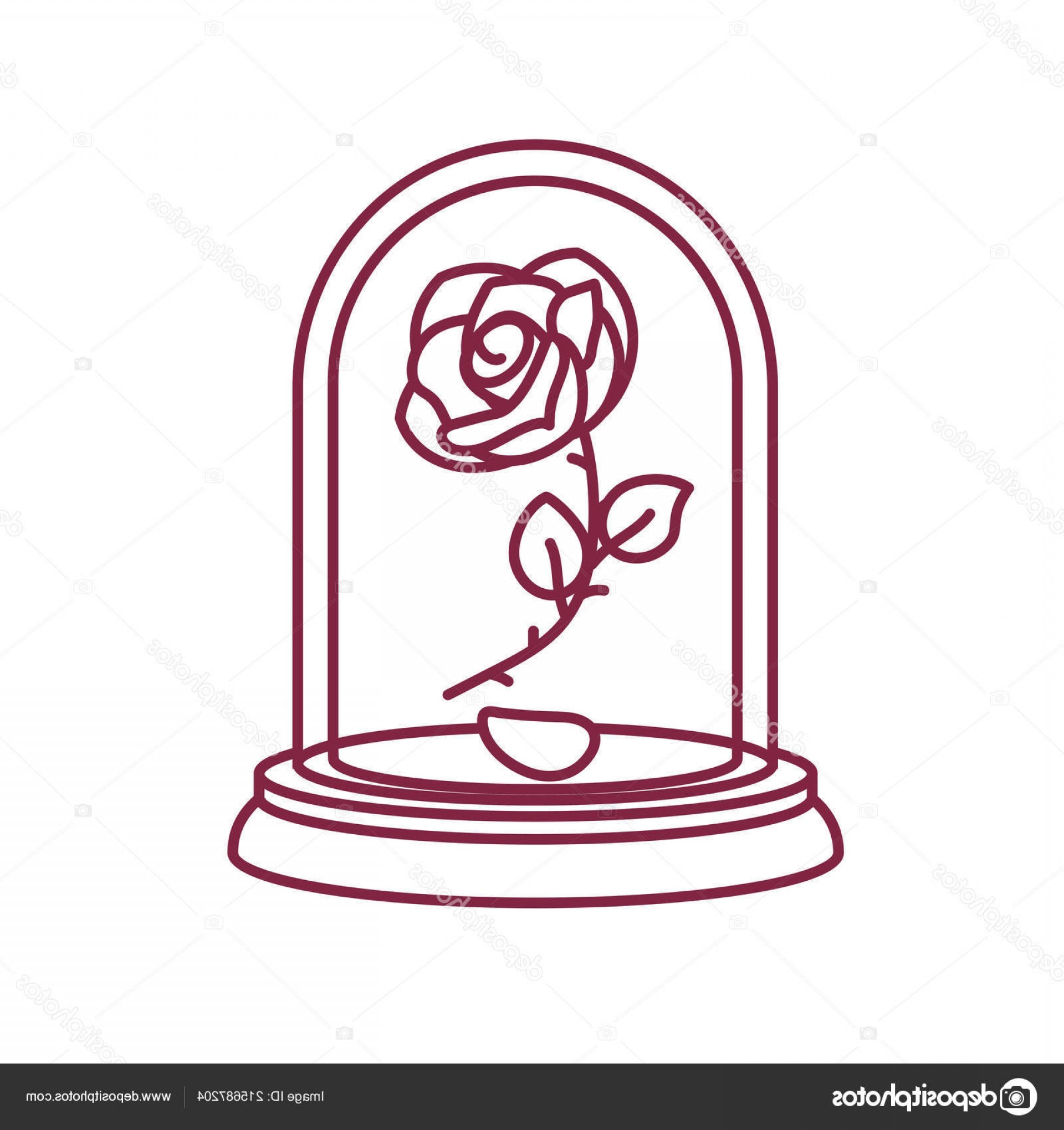 1920x2040 Simple Beauty And The Beast Rose Vector Catchsplace