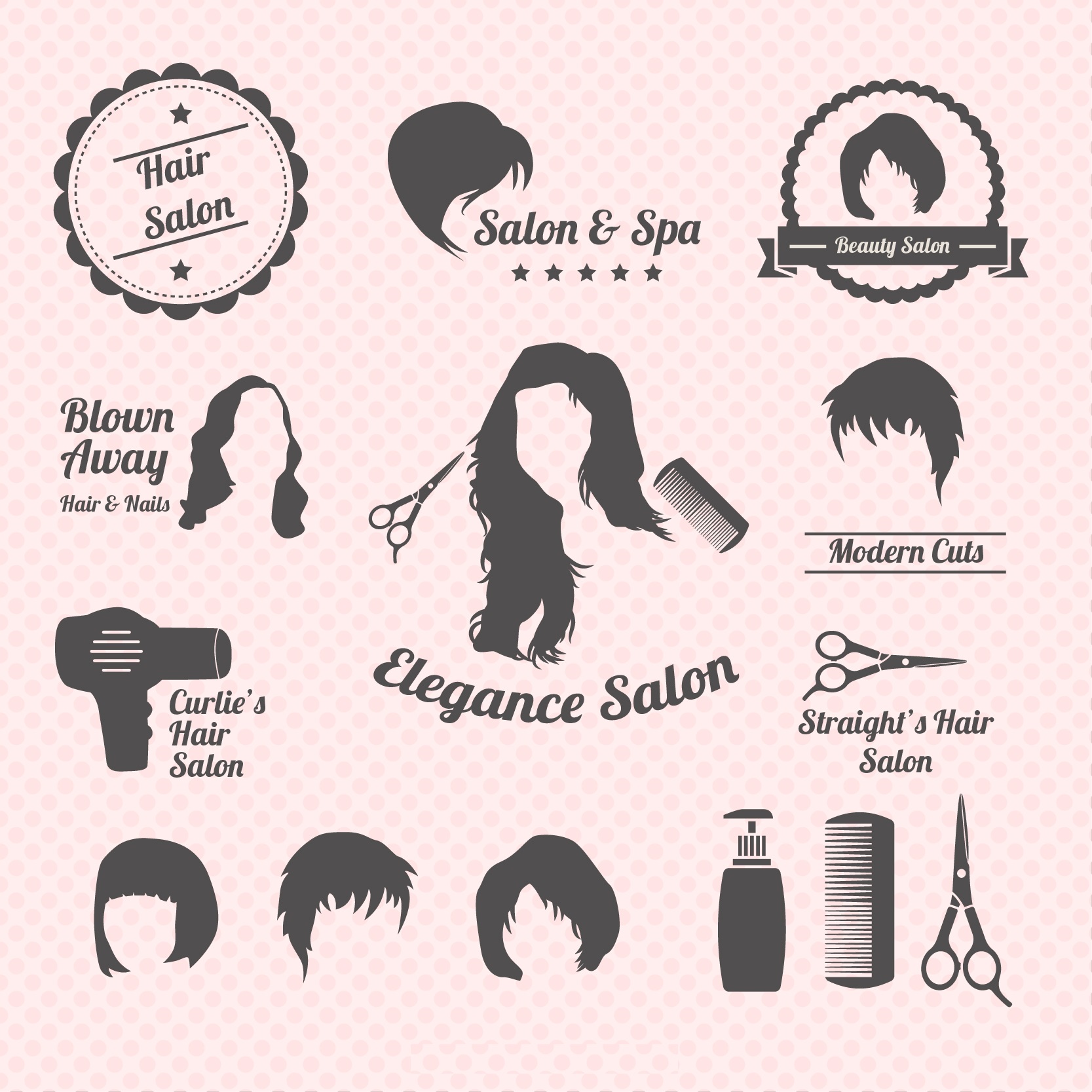 Hair Salon Vector Free Vectors Ui Download 1667x1667 Hair Salon Vector Free Vectors Ui Download