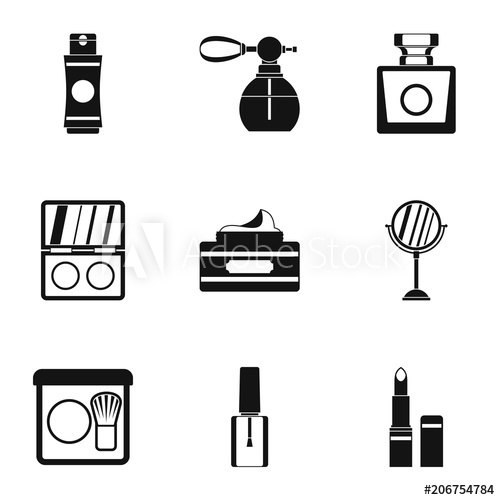 500x500 Beauty Icons Set Simple Illustration Of Beauty Vector Icons