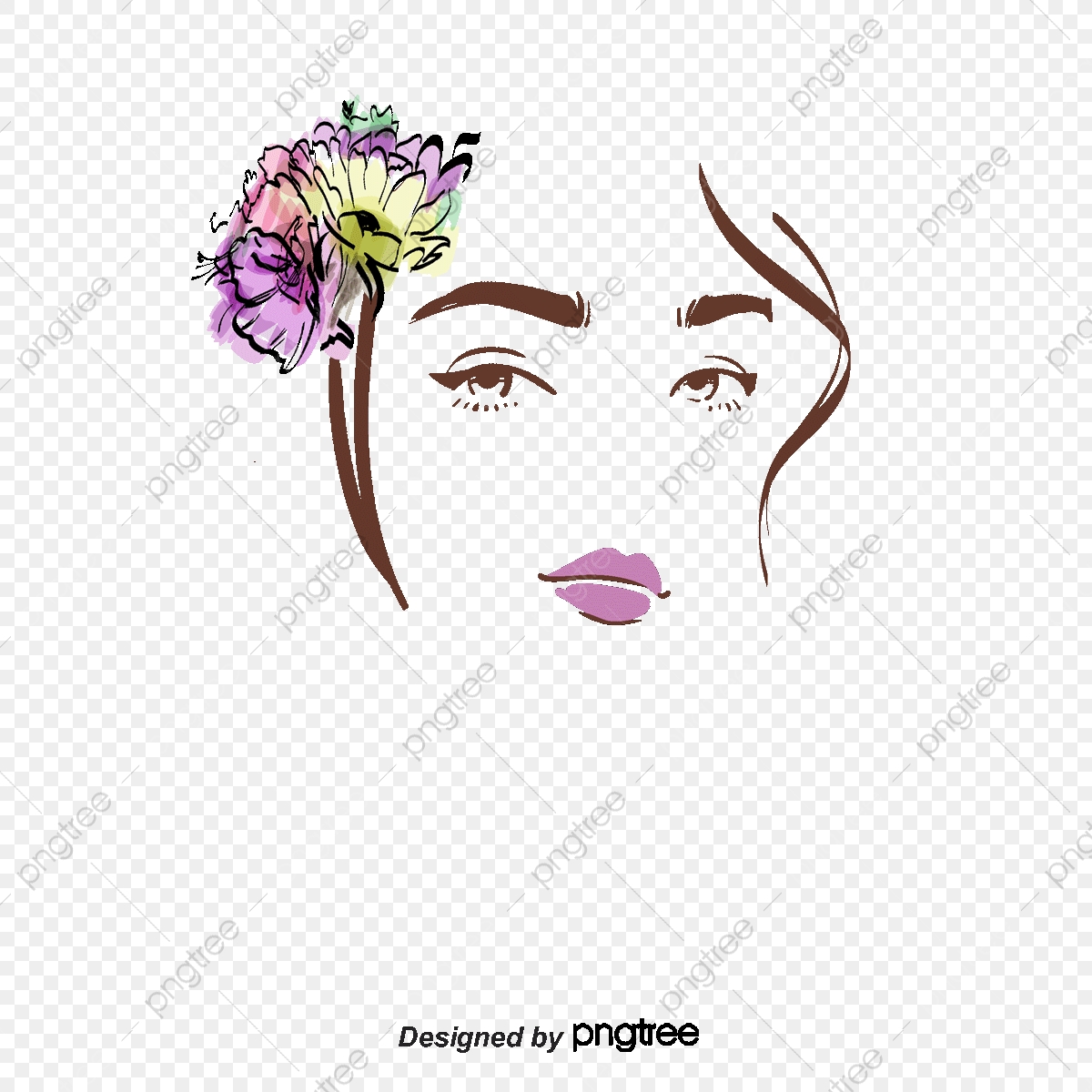 1200x1200 Beauty Picture Vector Woman Face Red Lip Beauty, Beauty Vector