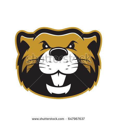 450x470 Beaver Mascot Clipart