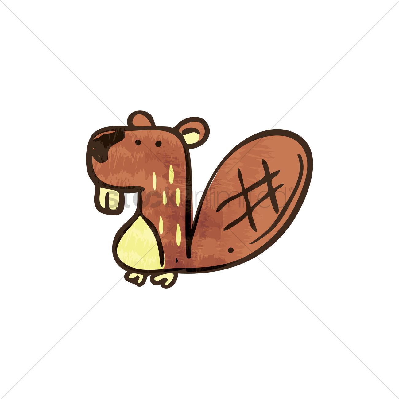 1300x1300 Beaver Vector Image