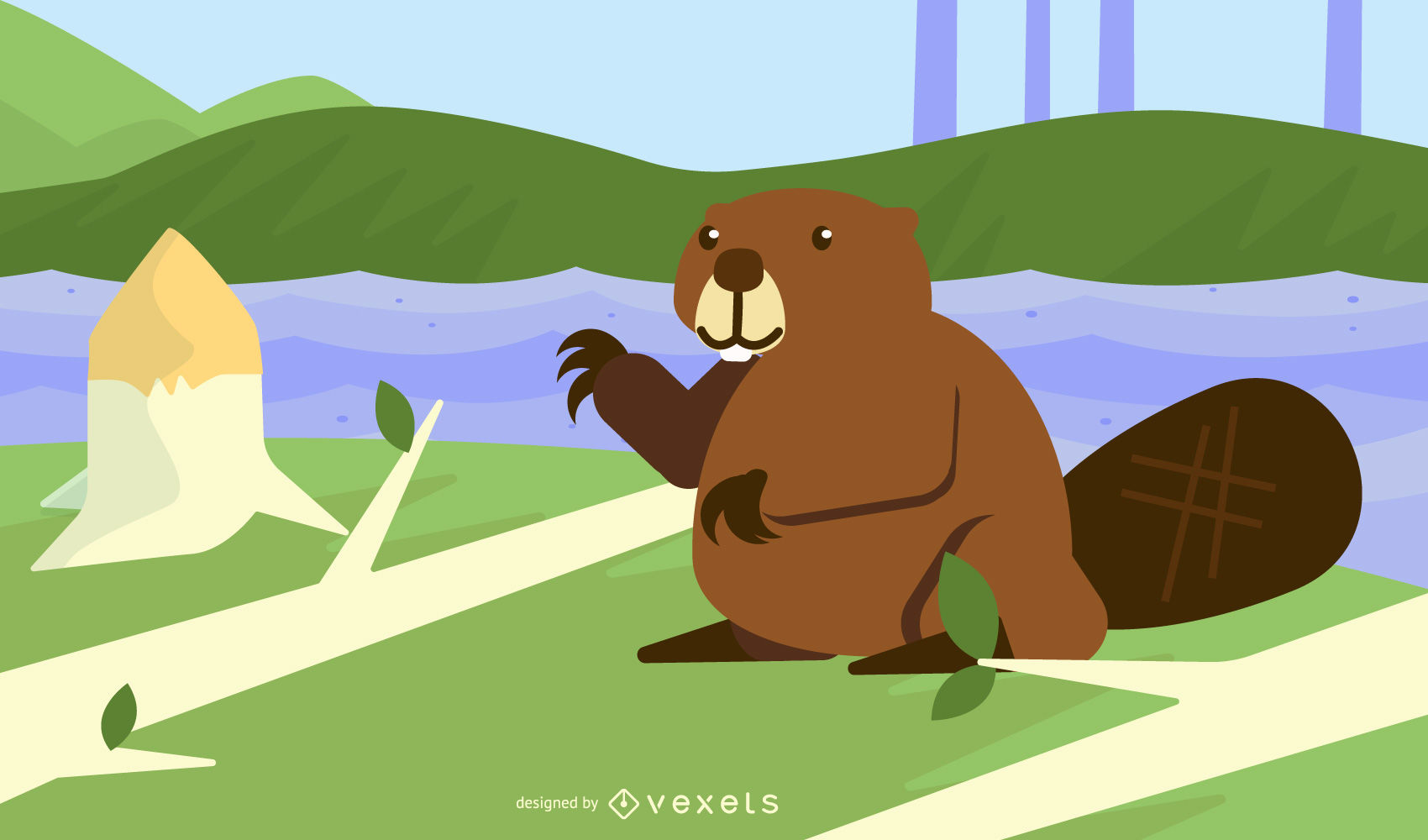 1700x1000 A Beaver Vector