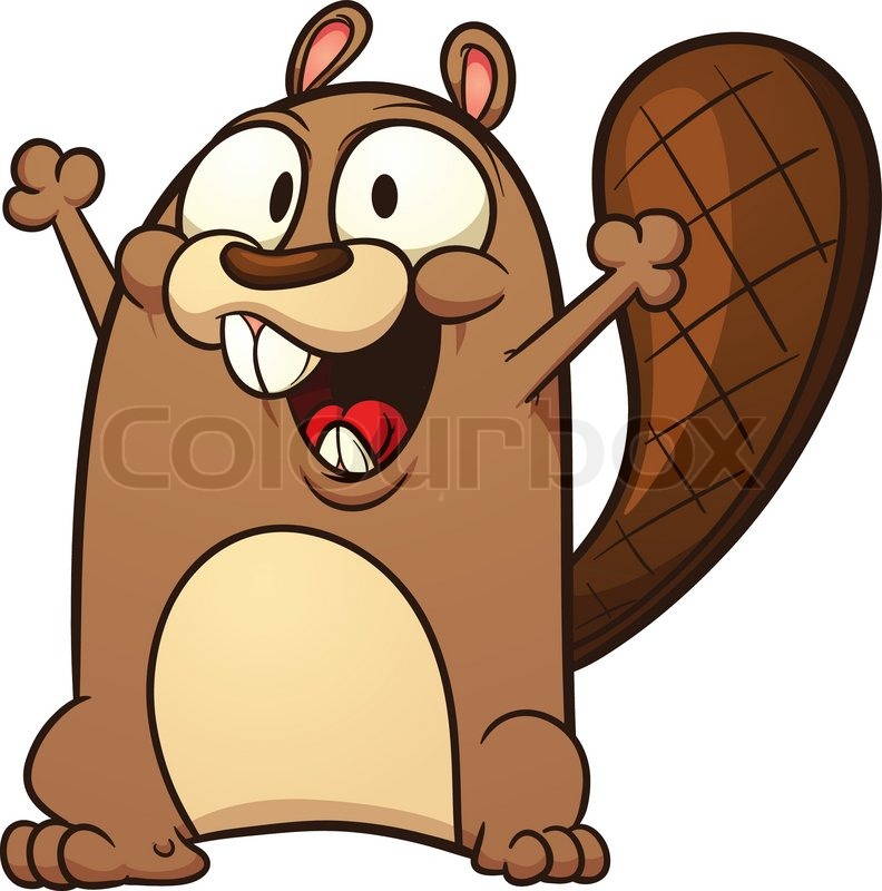 792x800 Cute Cartoon Beaver Vector Stock Vector Colourbox