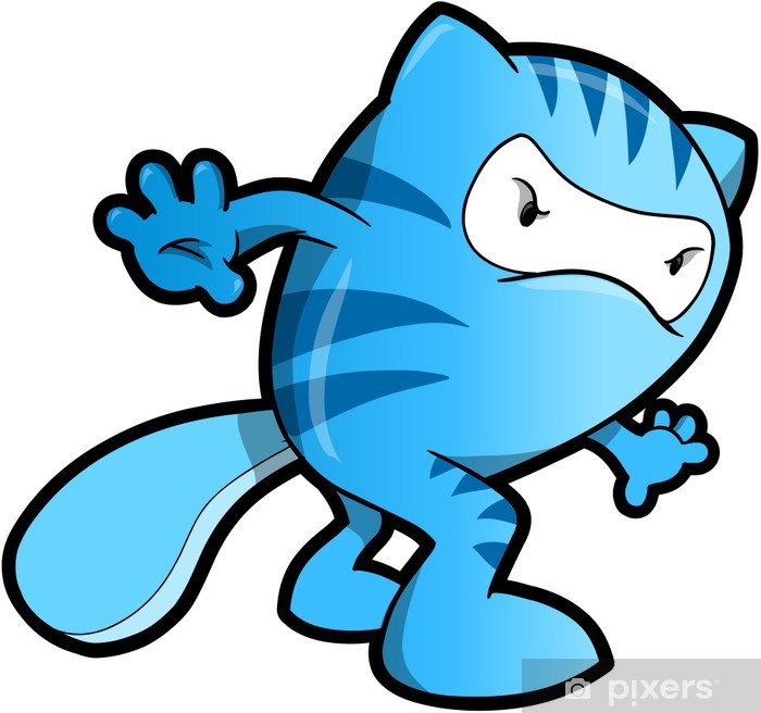 700x656 Ninja Warrior Beaver Vector Art Wall Mural